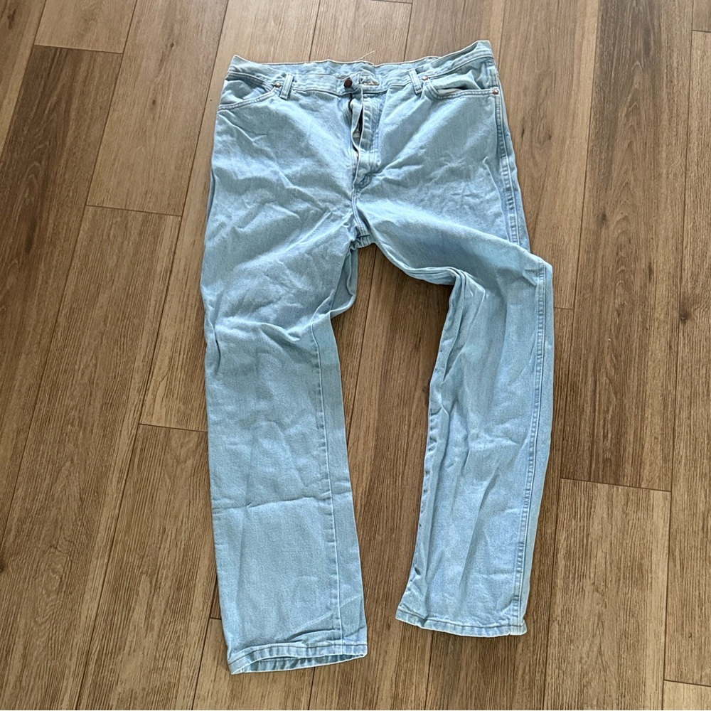 Vintage Wrangler Cowboy Cut Men's Light Blue Bootcut Jeans